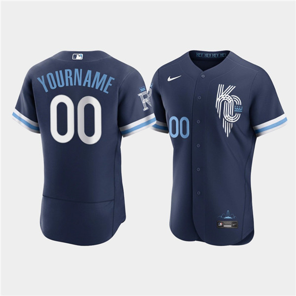 Men's Kansas City Royals ACTIVE PLAYER Custom 2022 Navy City Connect Flex Base Stitched Jersey